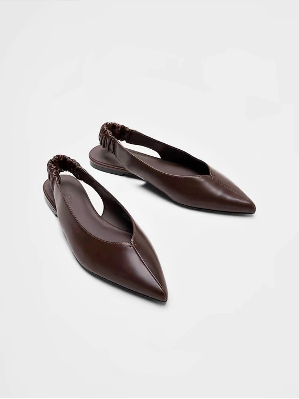 Banana republic vegan leather pointed toe sling back mules